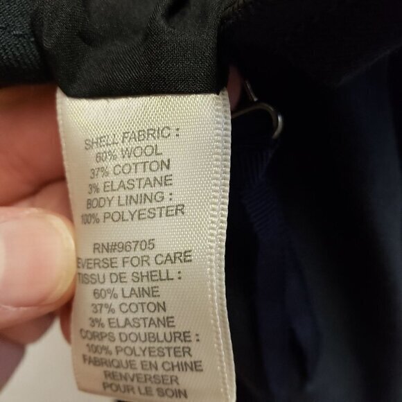 Rebecca Taylor Womens Dress Wool Blend Size 12 Lined Navy New‎ - Picture 8 of 15